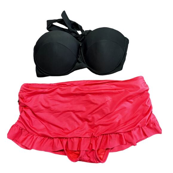 MOSSIMO Women's 2-Piece Bandeau Swimsuit Set Sz M - Picture 1 of 5